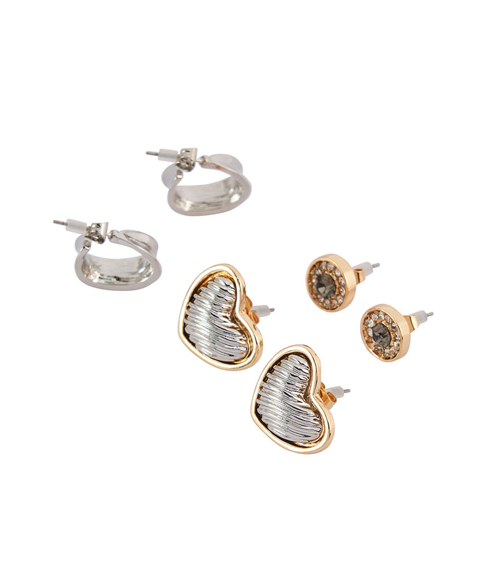 Set aros mujer silver