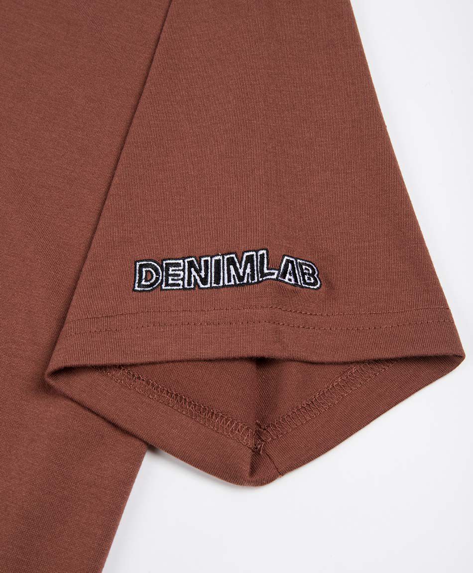 Polera hombre b&aacute;sica bordado manga