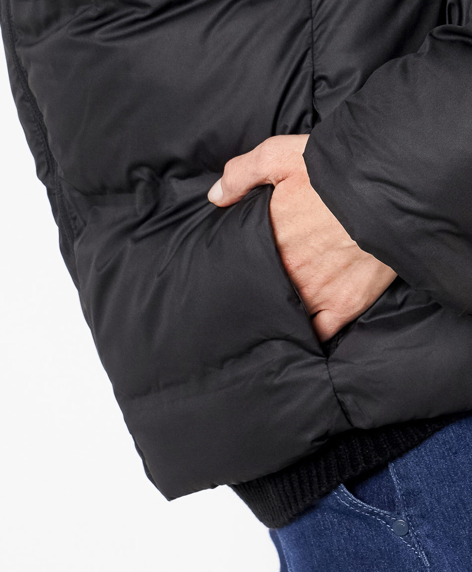 Parka mujer puffa crop negra Parka mujer puffa crop negra