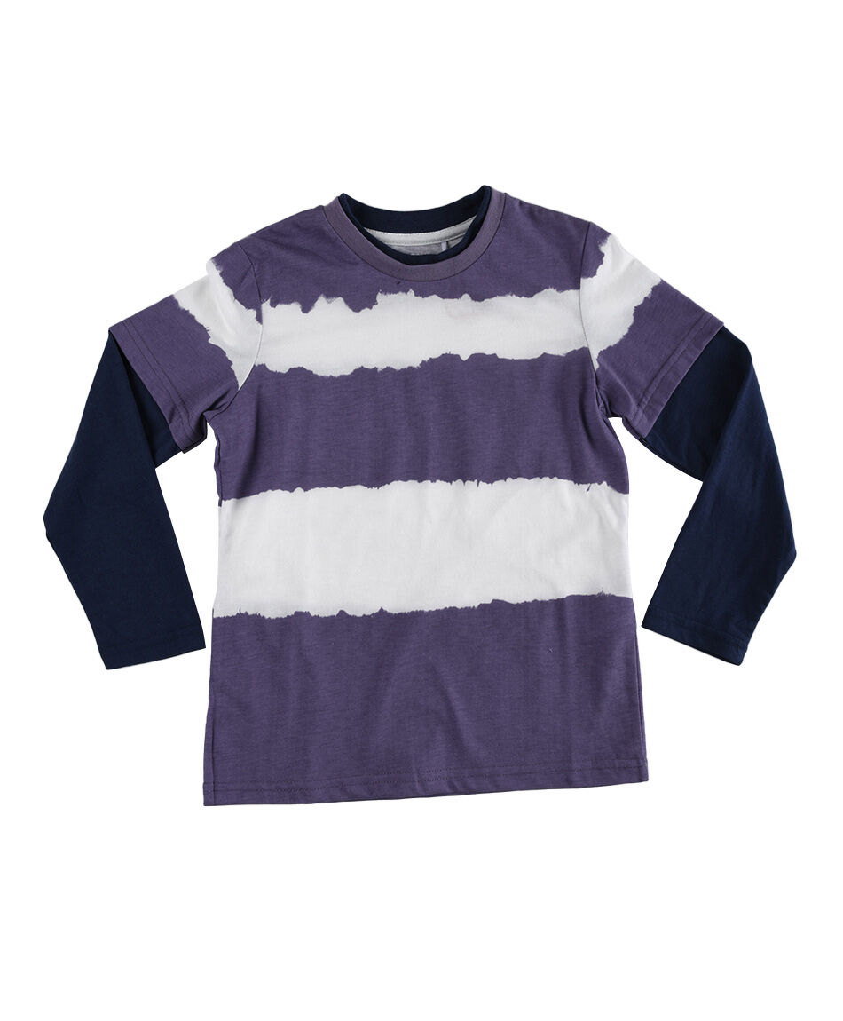 Polera ni&ntilde;o franjas