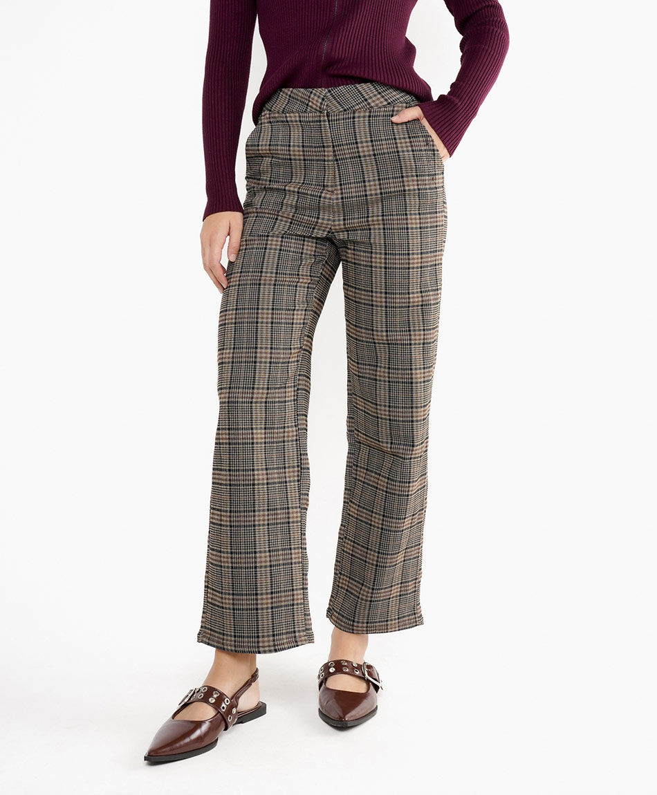 Pantal&oacute;n mujer escoc&eacute;s wide