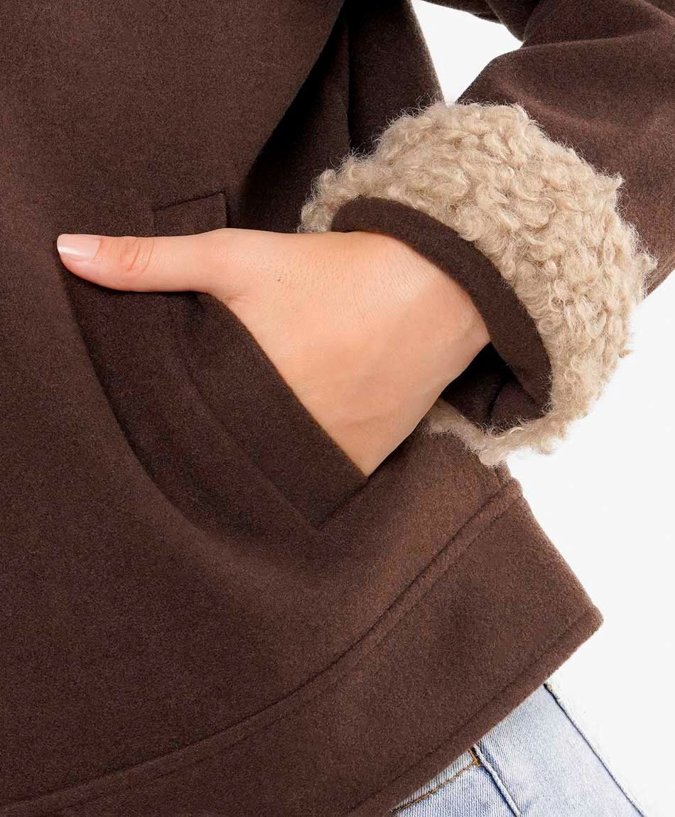 Chaqueta mujer dise&ntilde;o piel brown