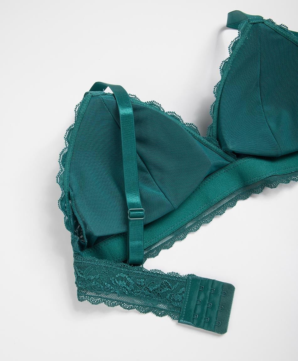 Bralette mujer triangular encajes