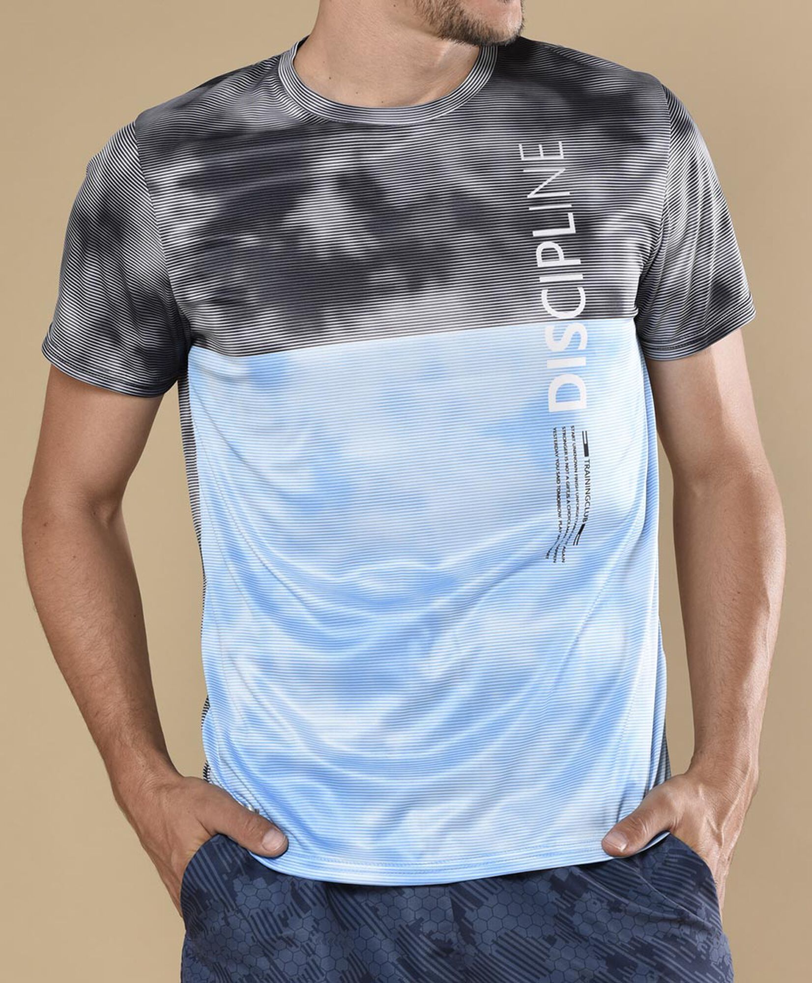 Polera deportiva hombre bicolor Polera deportiva hombre bicolor