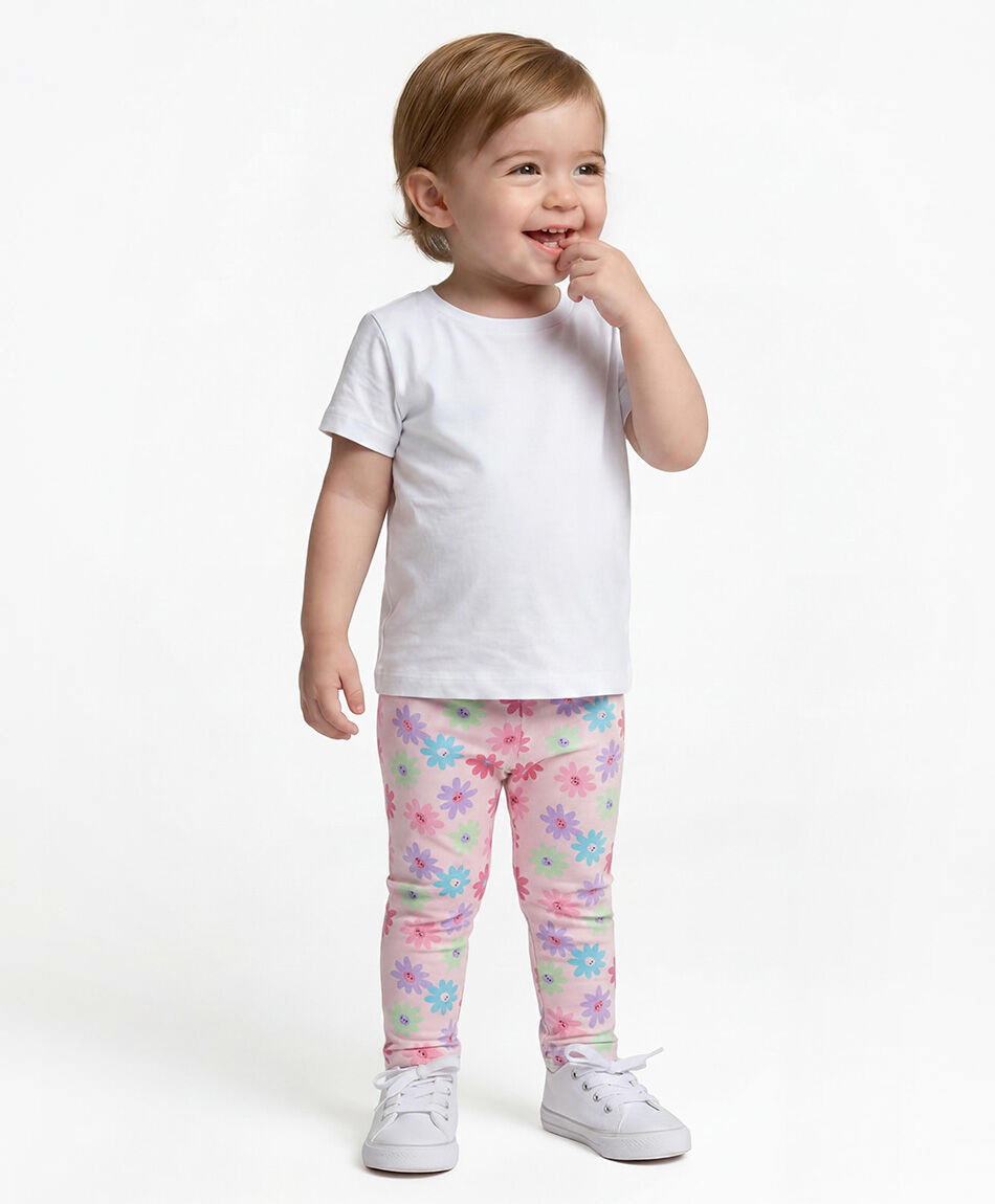 Leggins beb&eacute; florcitas colores