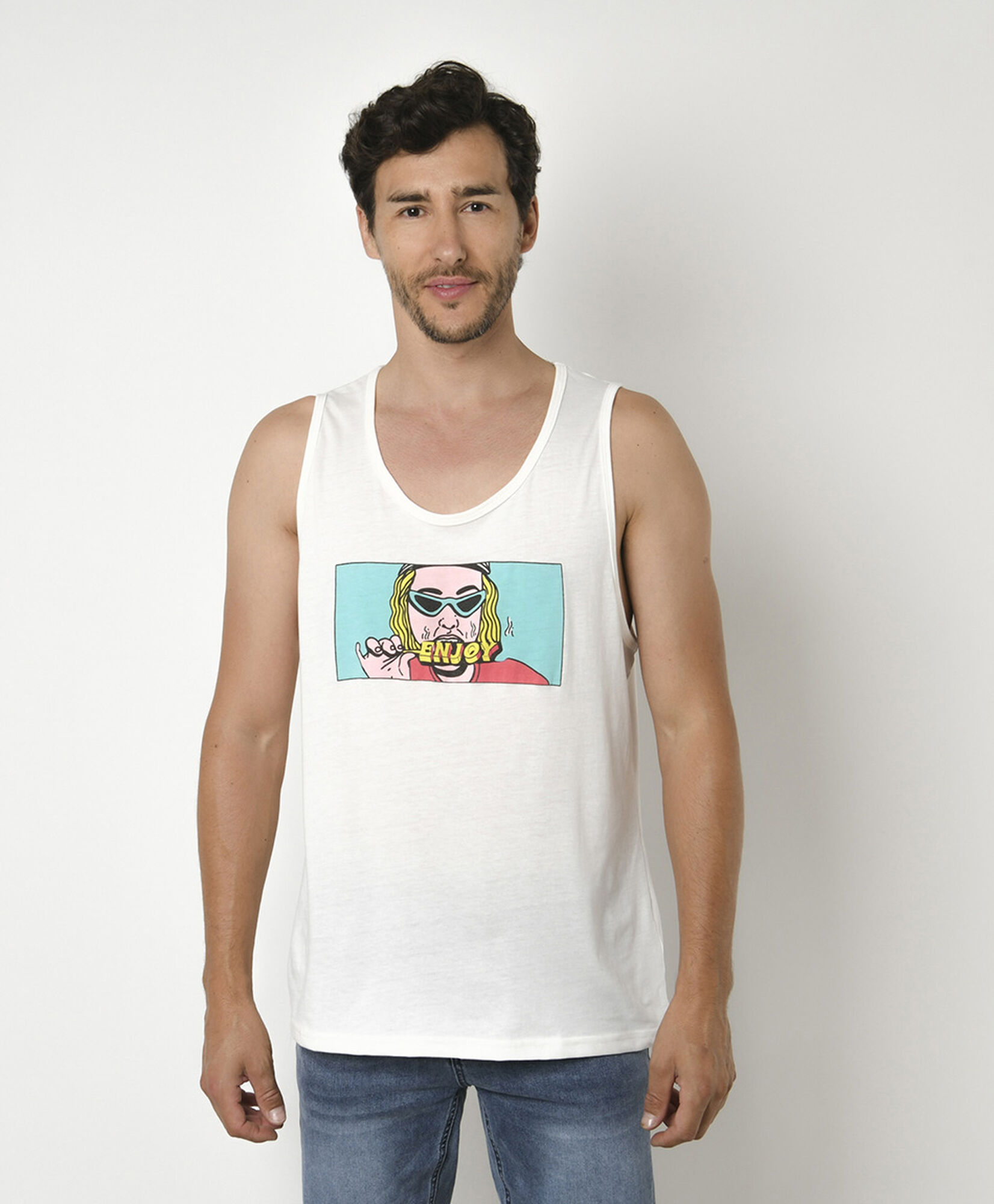 Polera hombre enjoy sin mangas Polera hombre enjoy sin mangas