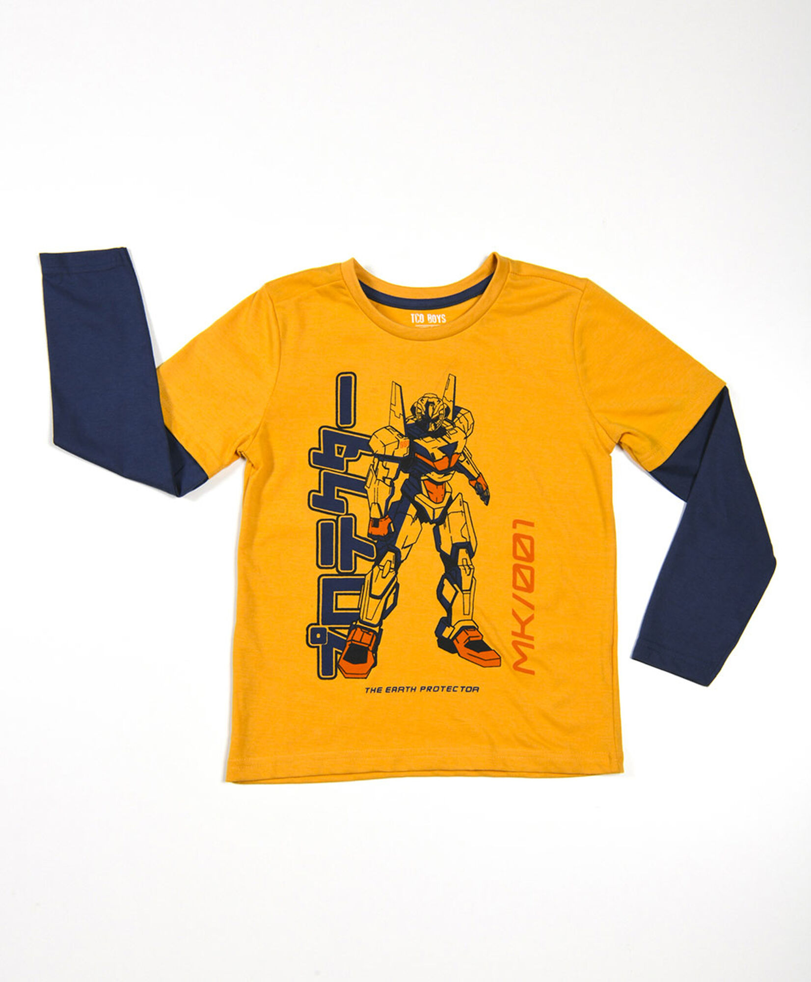 Polera niño robot bicolor Polera niño robot bicolor