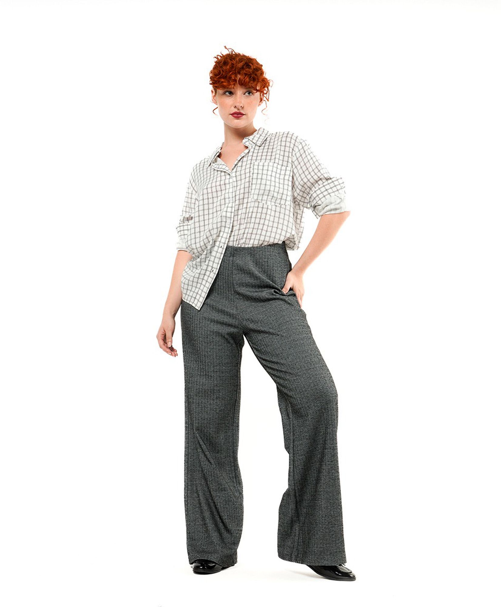 Pantalón mujer mini print wide Pantalón mujer mini print wide