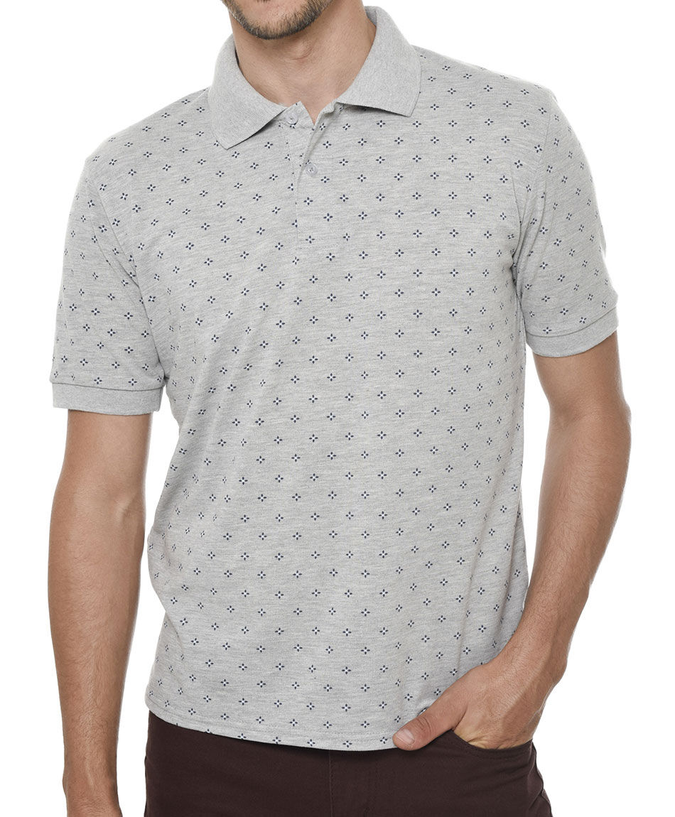 Polera polo estampada