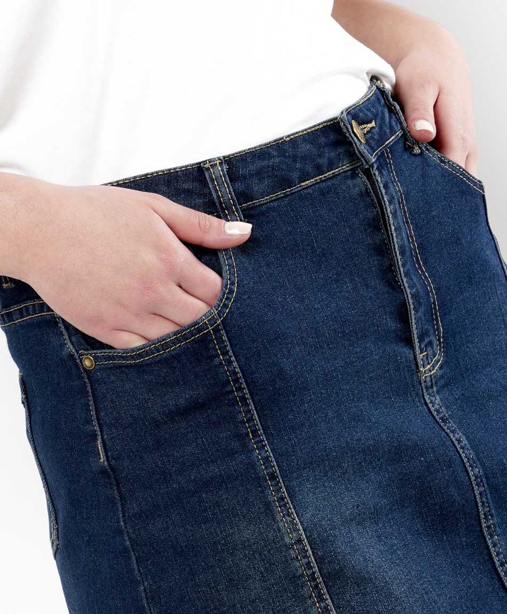 Falda mujer denim cortes Falda mujer denim cortes
