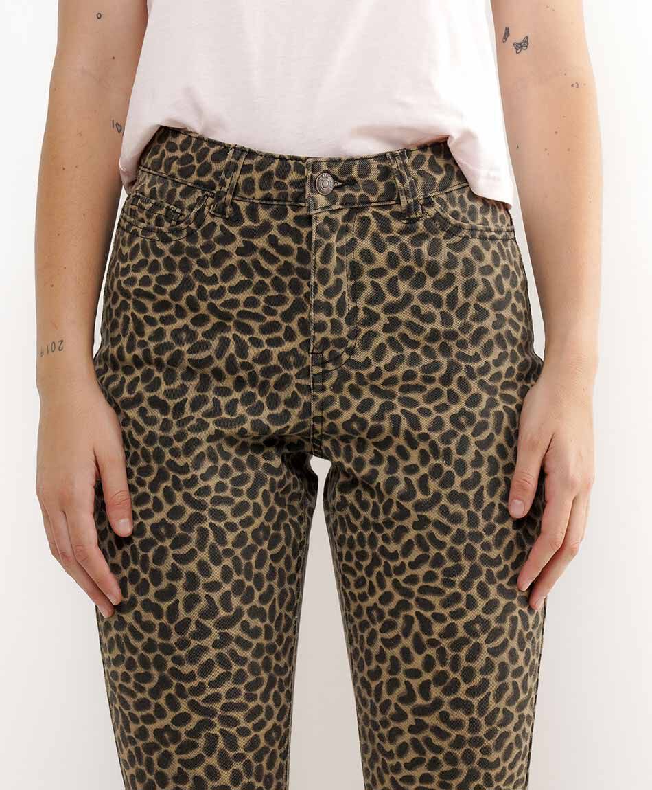 Jeans mujer animal print flare