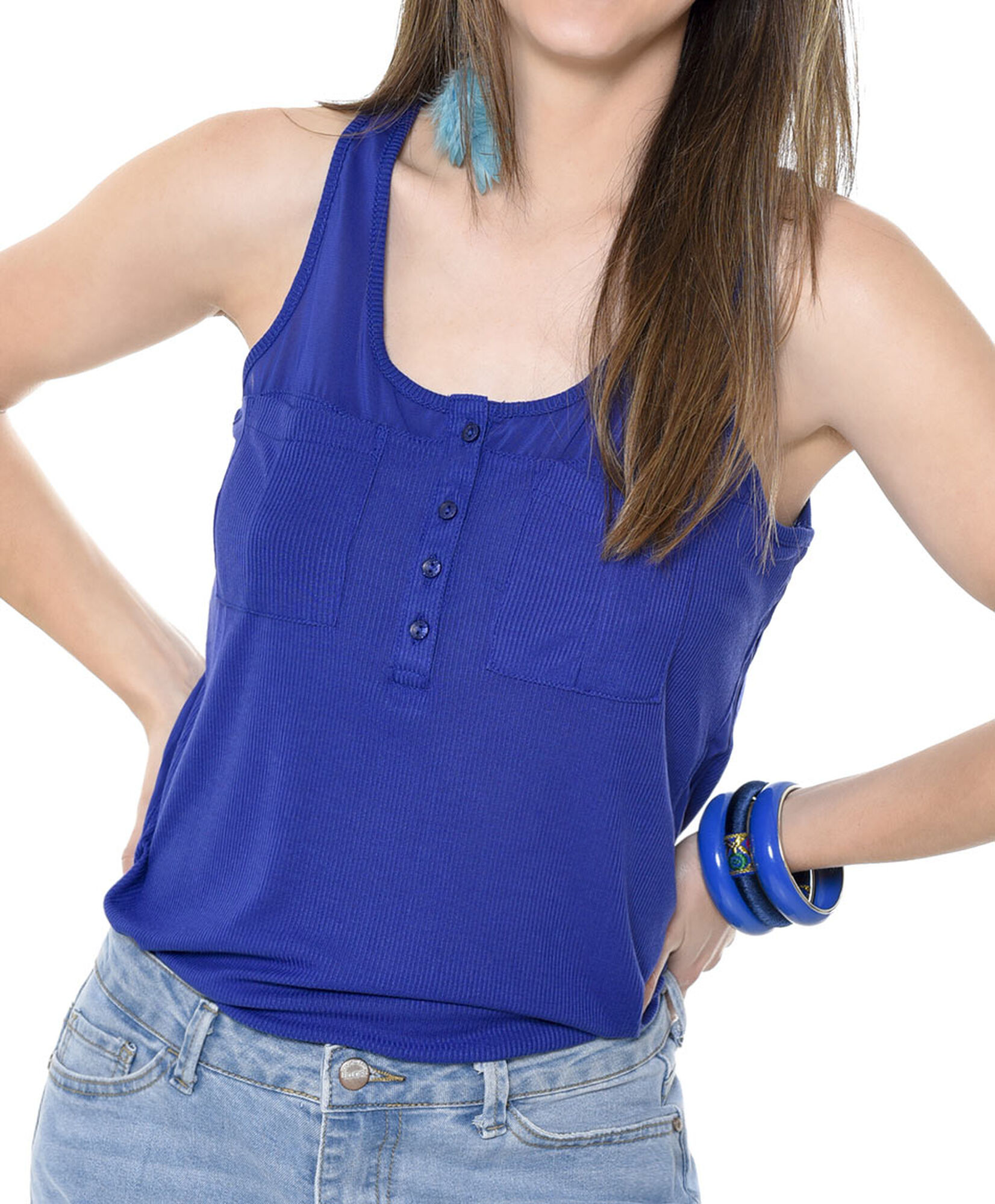 Blusa mixta botoncitos Blusa mixta botoncitos