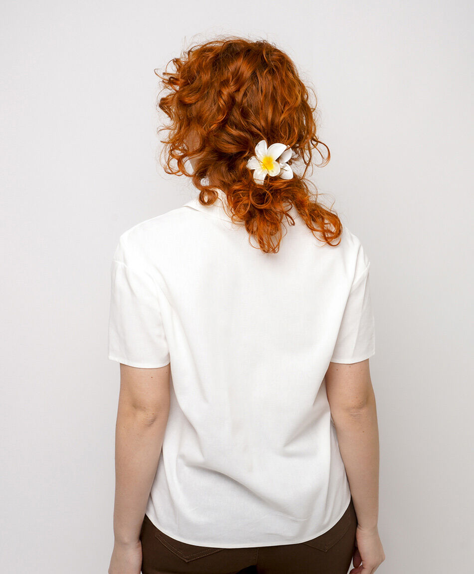 Blusa mujer bolsillo frontal