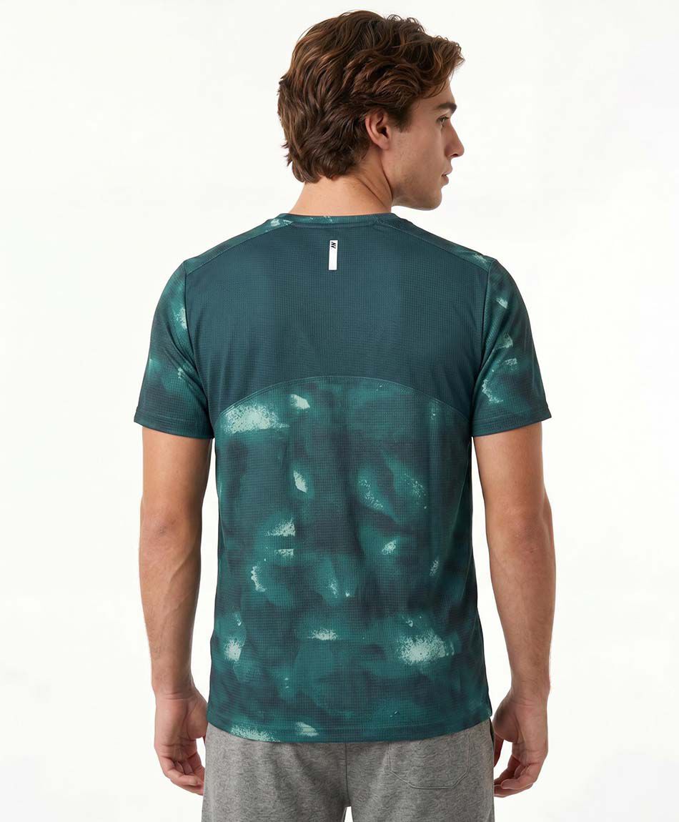 Polera deportiva hombre contraste green