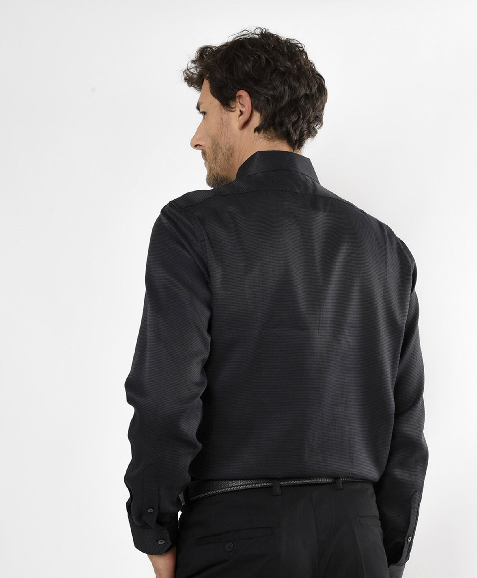 Camisa hombre lisa negra Camisa hombre lisa negra