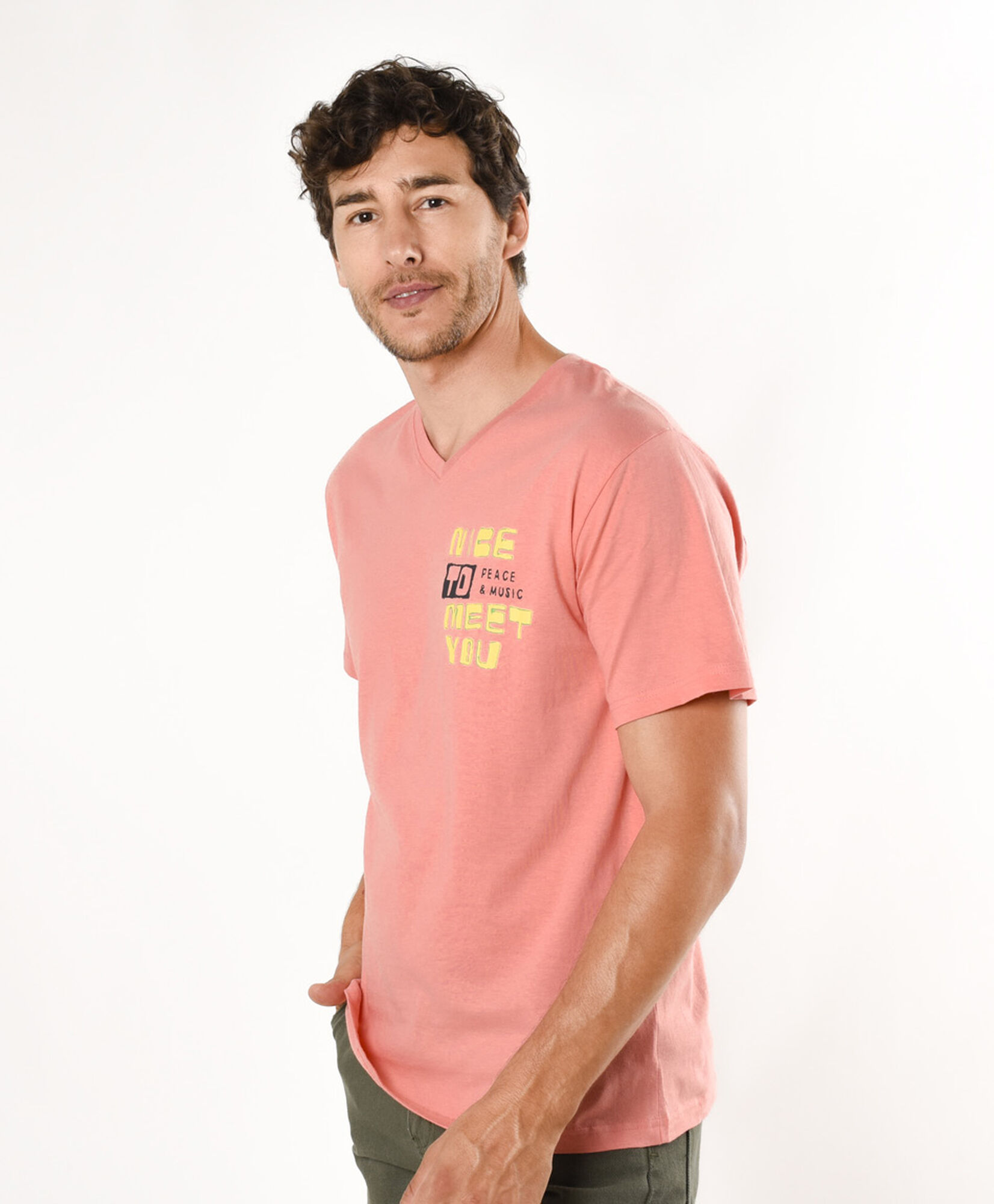 Polera hombre doble estampado frase Polera hombre doble estampado frase