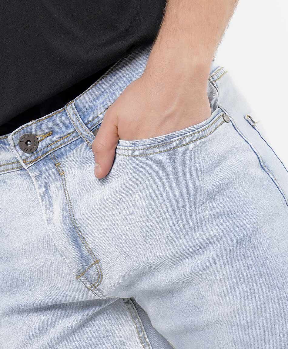 Jeans hombre desgastado slim fit