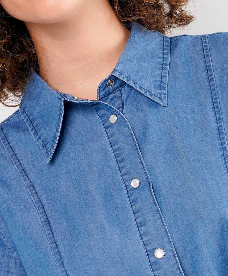 Vestido mujer denim camisero