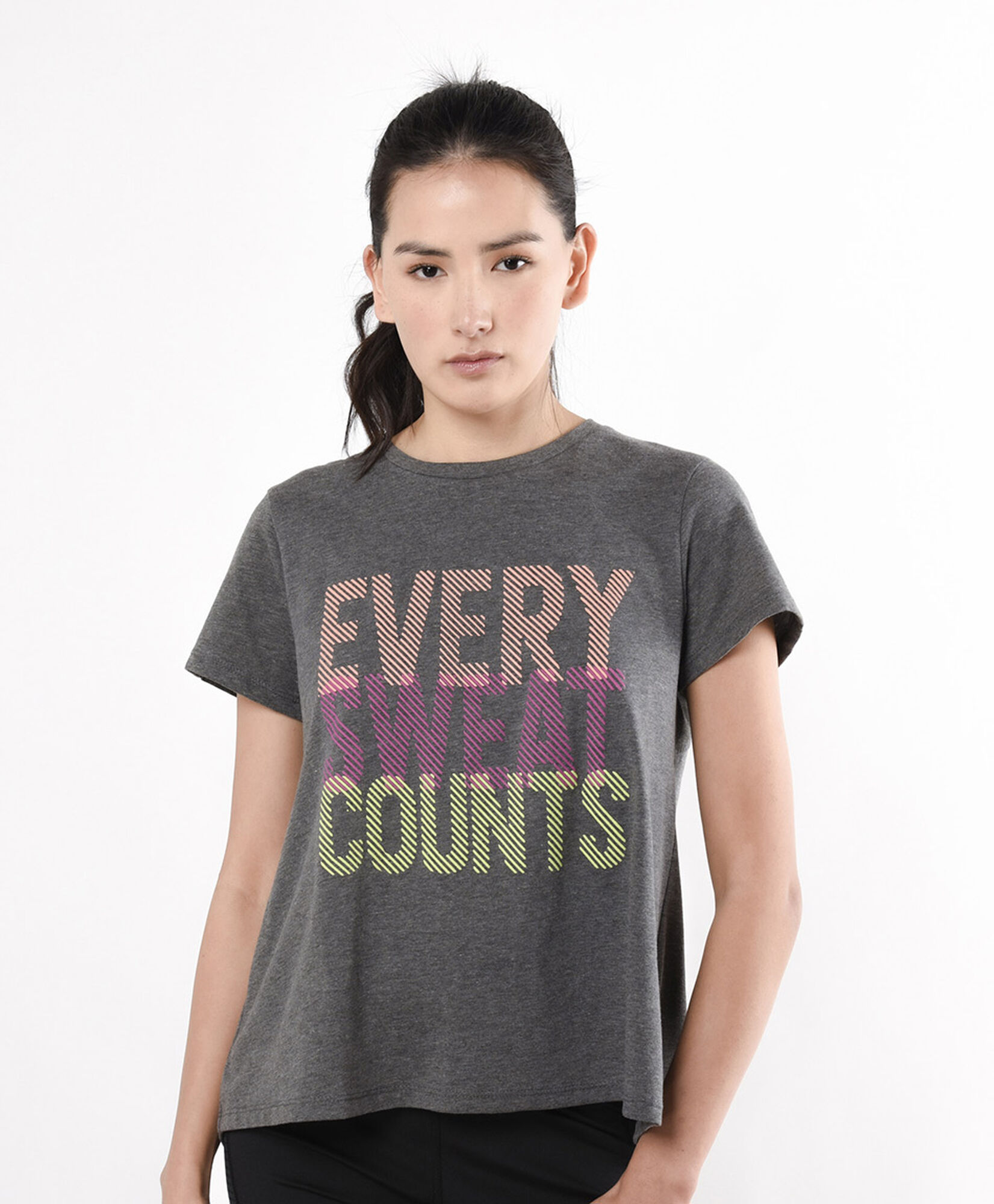 Polera deportiva mujer estampada frase Polera deportiva mujer estampada frase