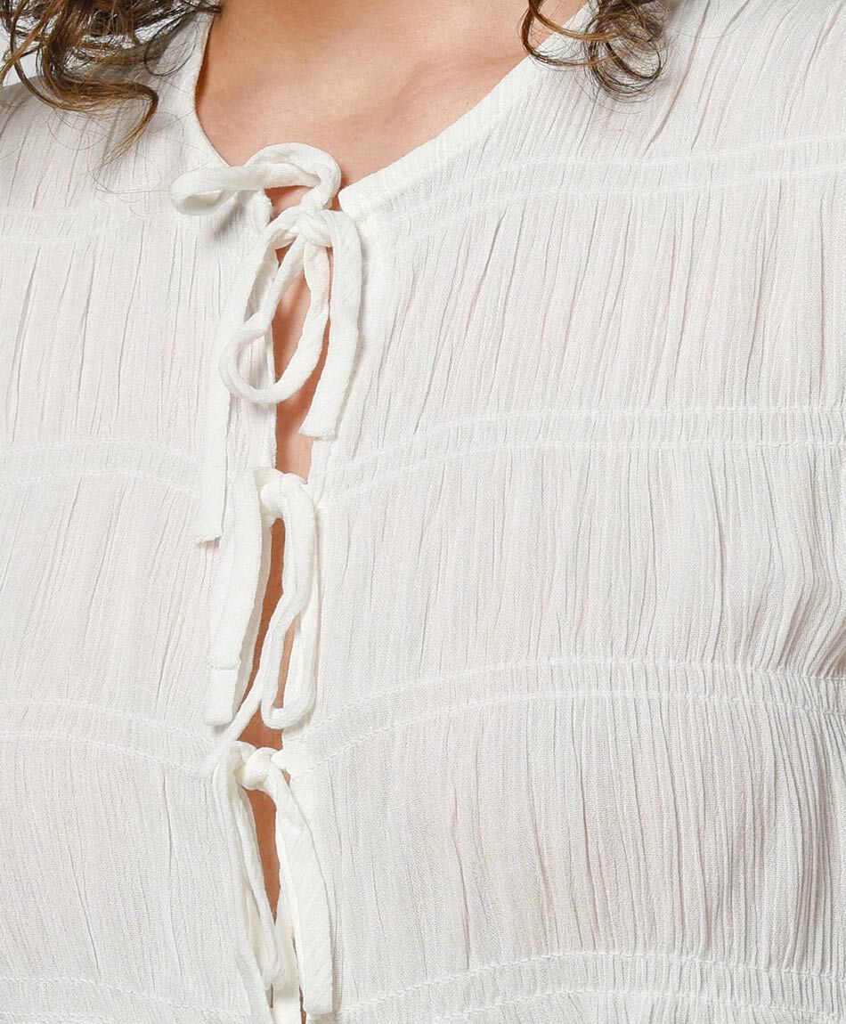 Blusa mujer detalles texturizados