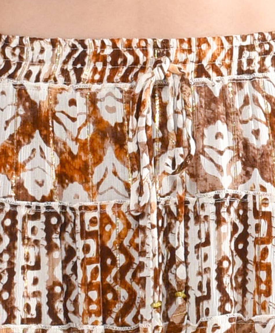 Falda mujer naranjo verano