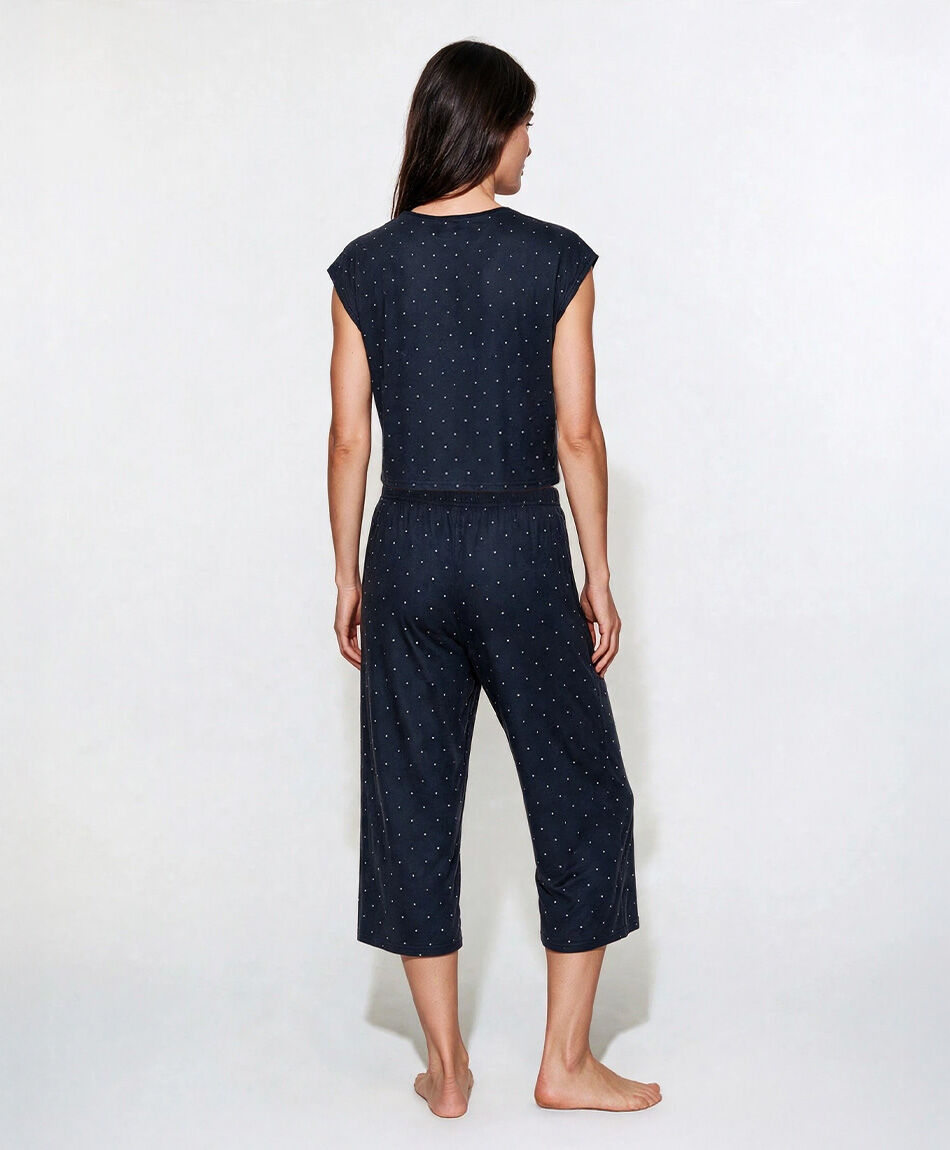 Pijama mujer capri lunares