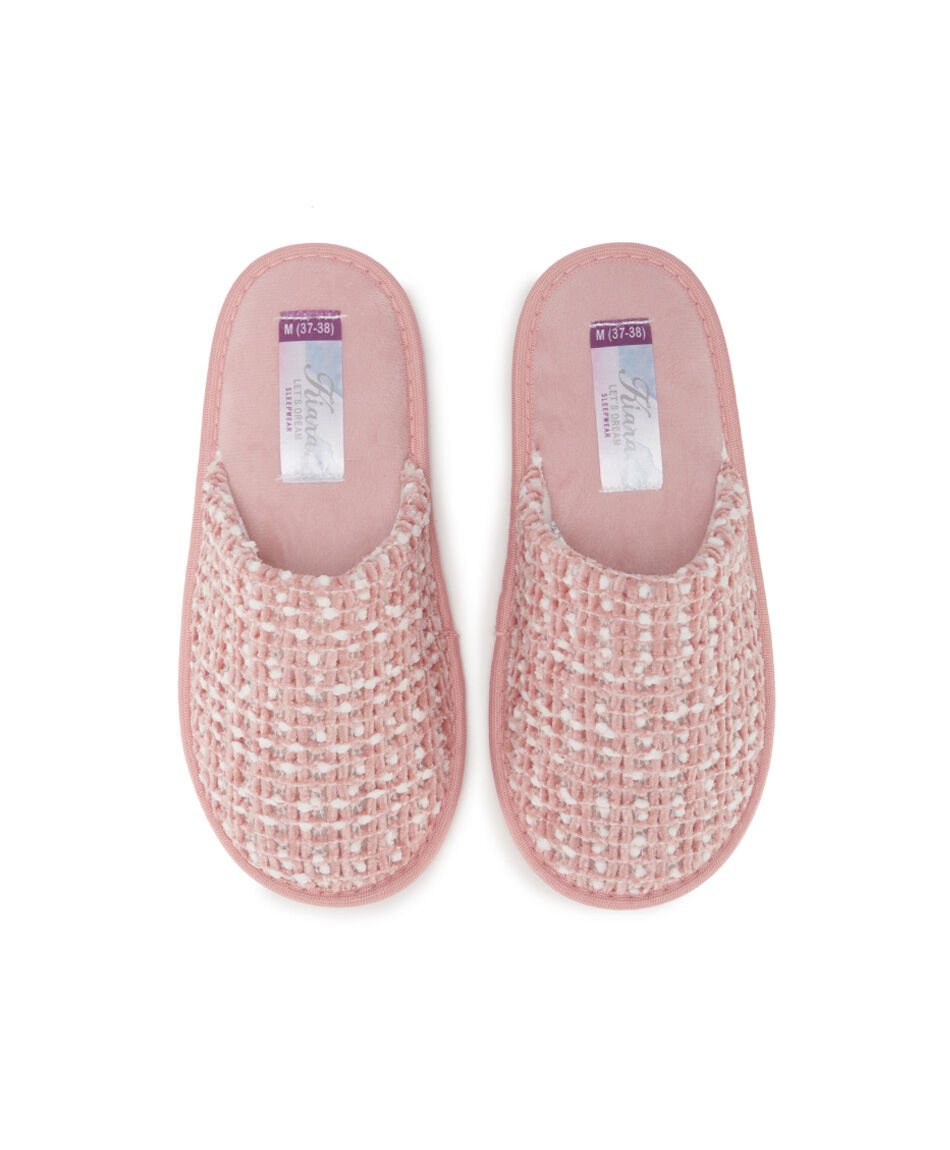 Pantufla mujer jaspeada chenille
