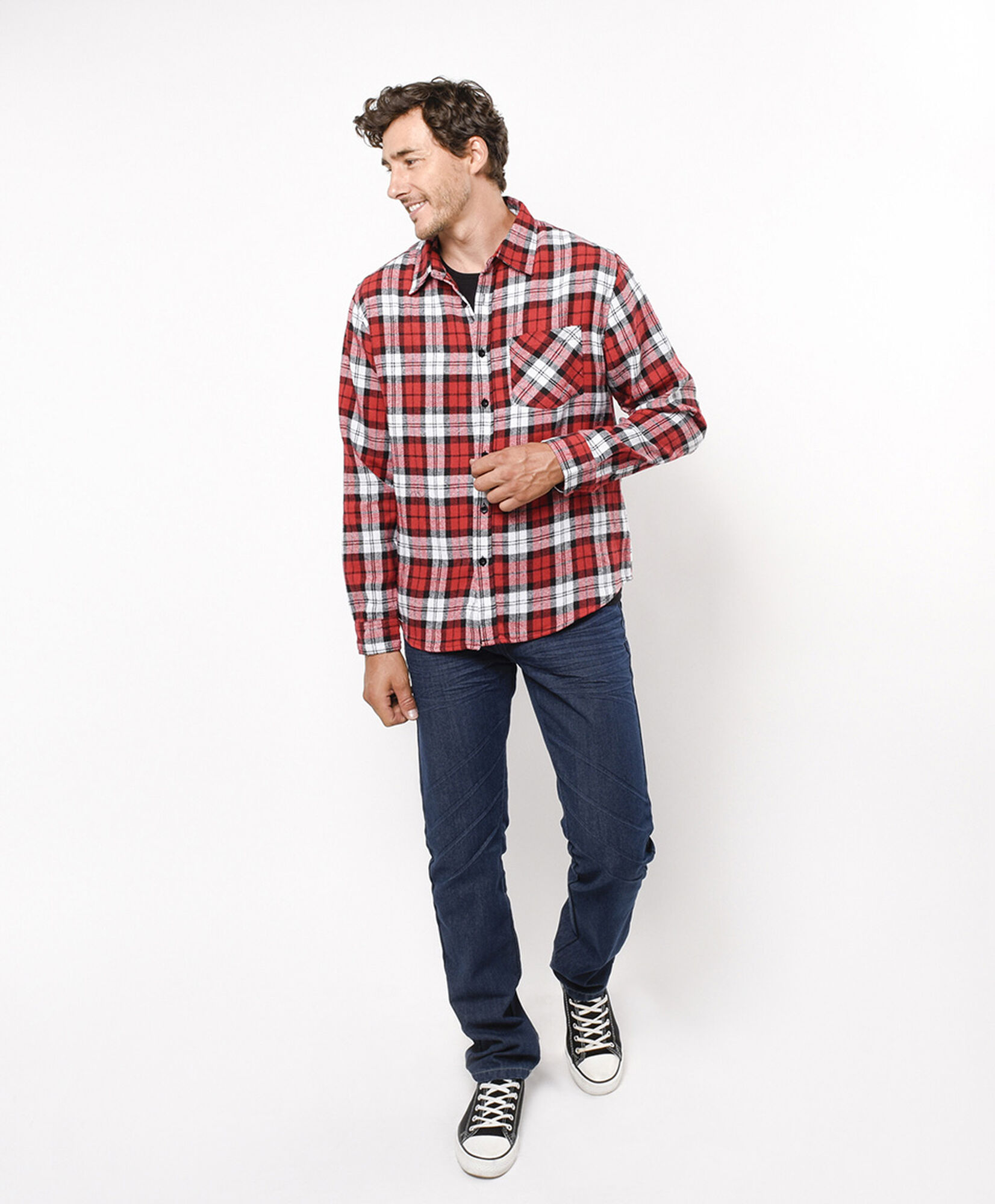 Camisa hombre franela roja Camisa hombre franela roja