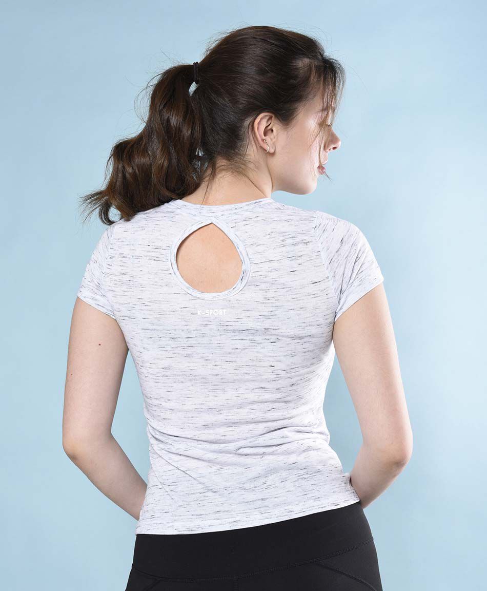 Polera deportiva manga corta cuello redondo