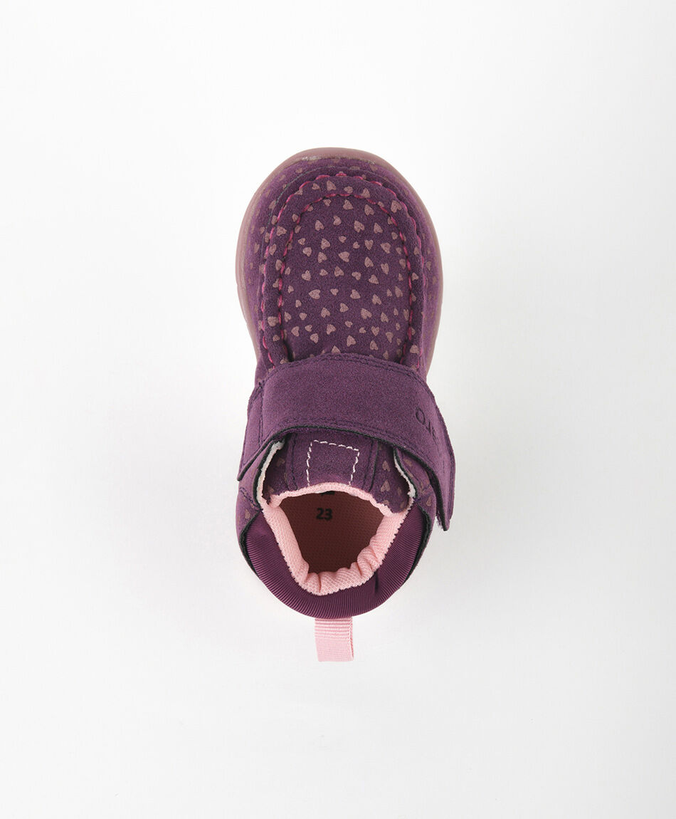 Bot&iacute;n infantil velcro corazones
