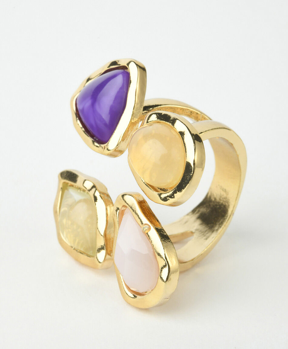 Anillo mujer cuatro piedras 1 pieza