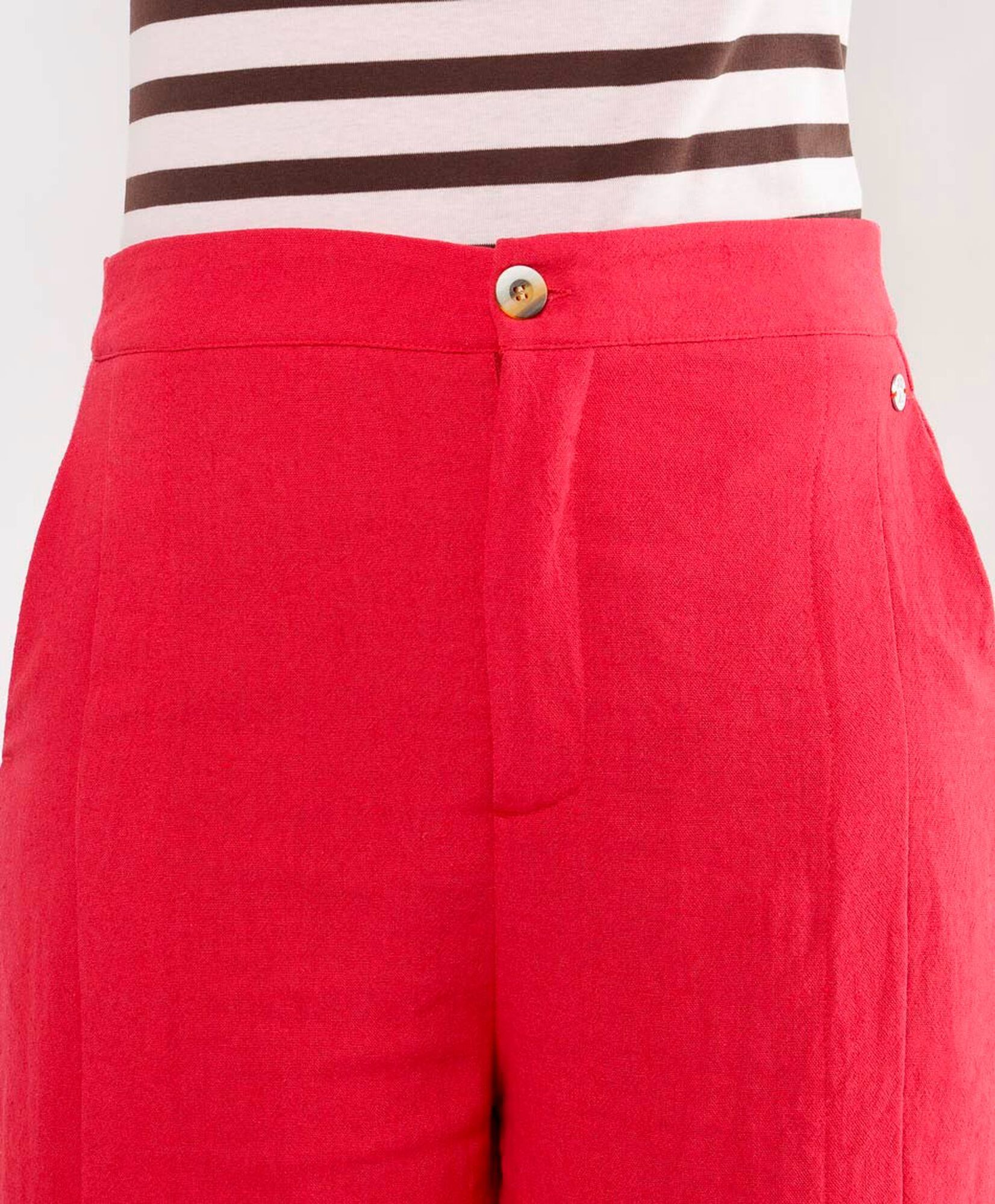 Pantalón mujer liso rojo wide Pantalón mujer liso rojo wide