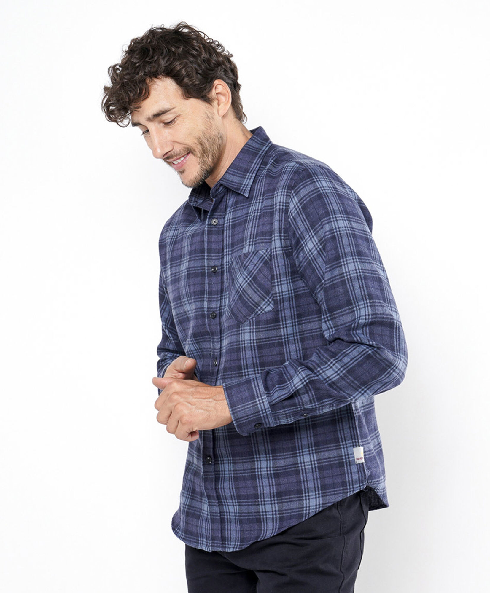 Camisa hombre cuadrillé azul Camisa hombre cuadrillé azul