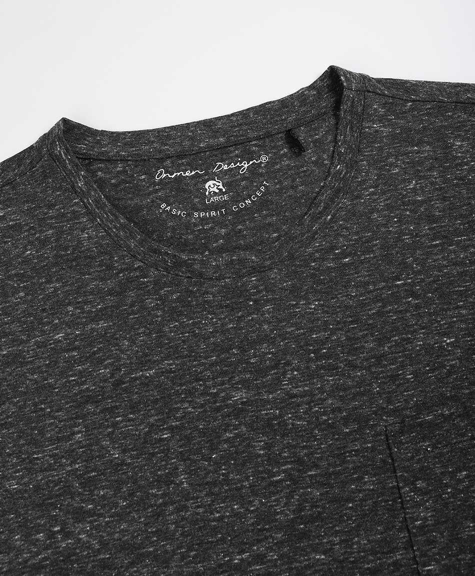 Polera hombre dise&ntilde; gris jaspeado