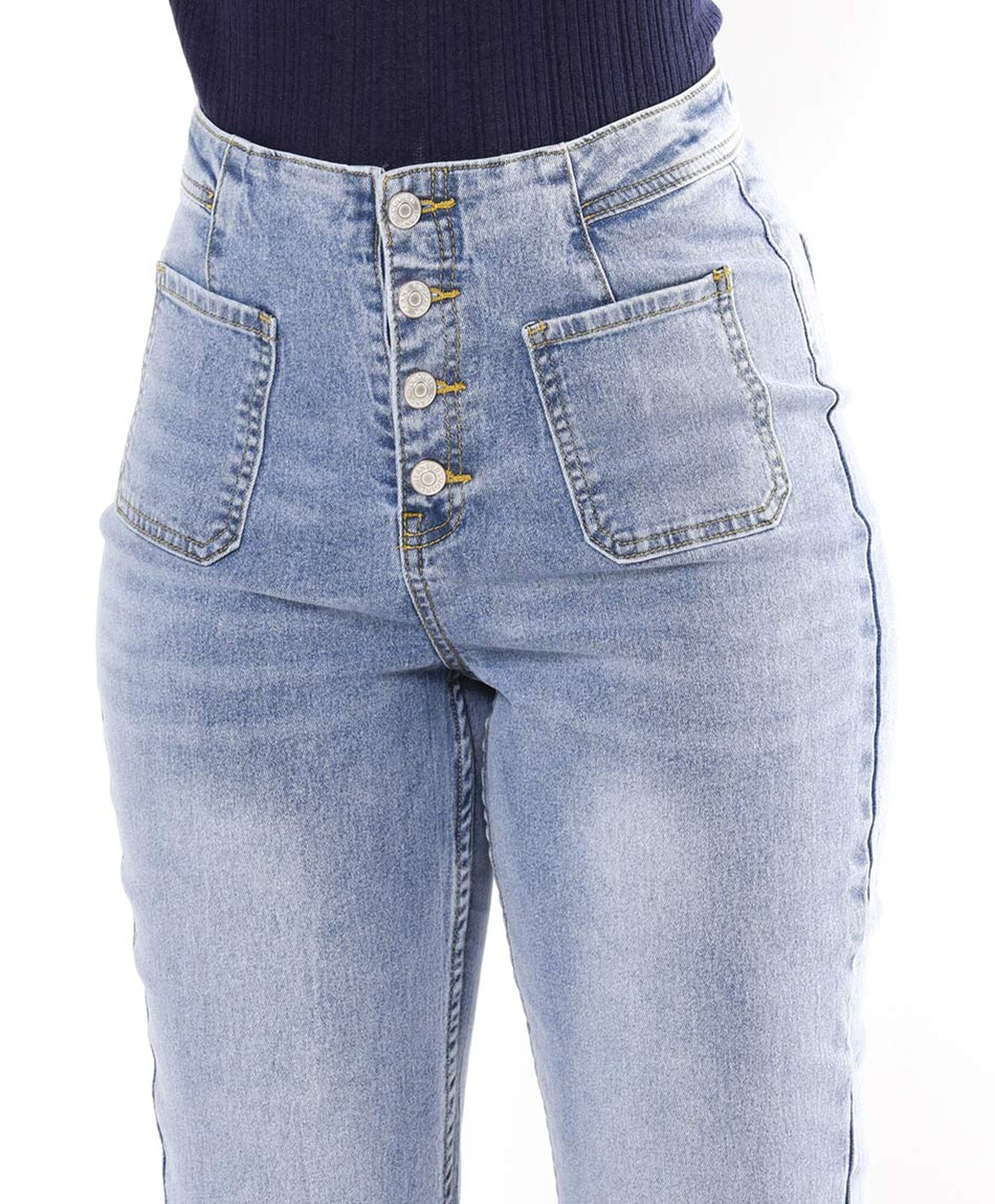 Jeans mujer botones flare Jeans mujer botones flare