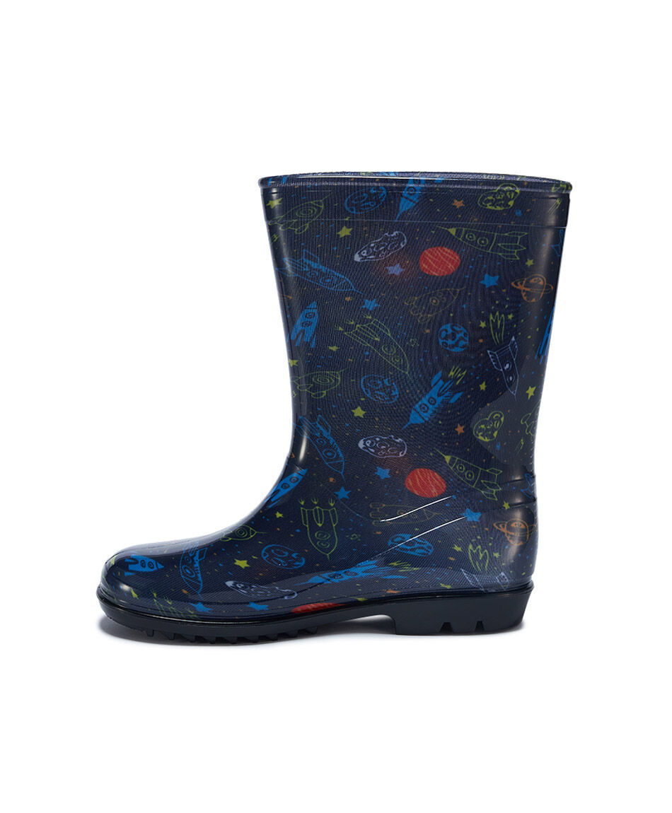 Bota ni&ntilde;o agua estampada cohete