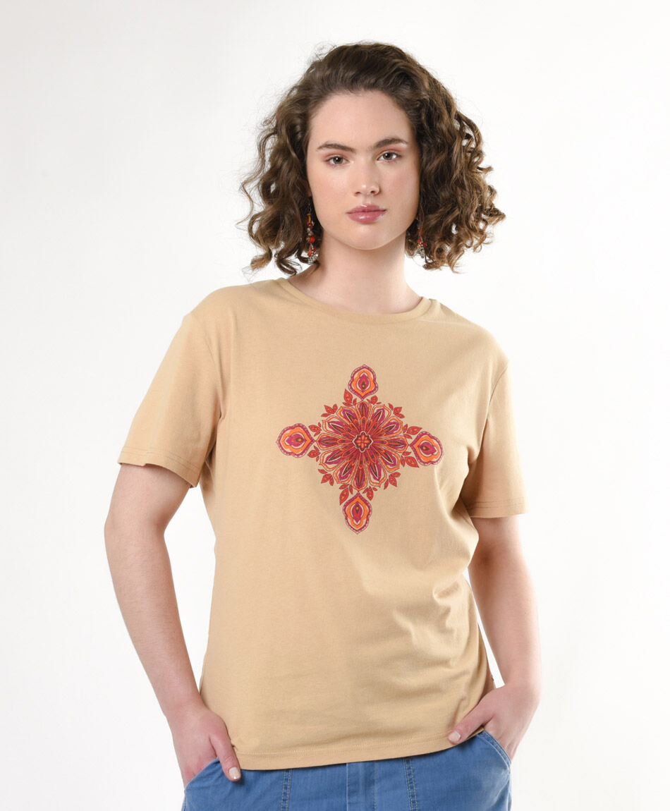 Polera mujer estampado mandala
