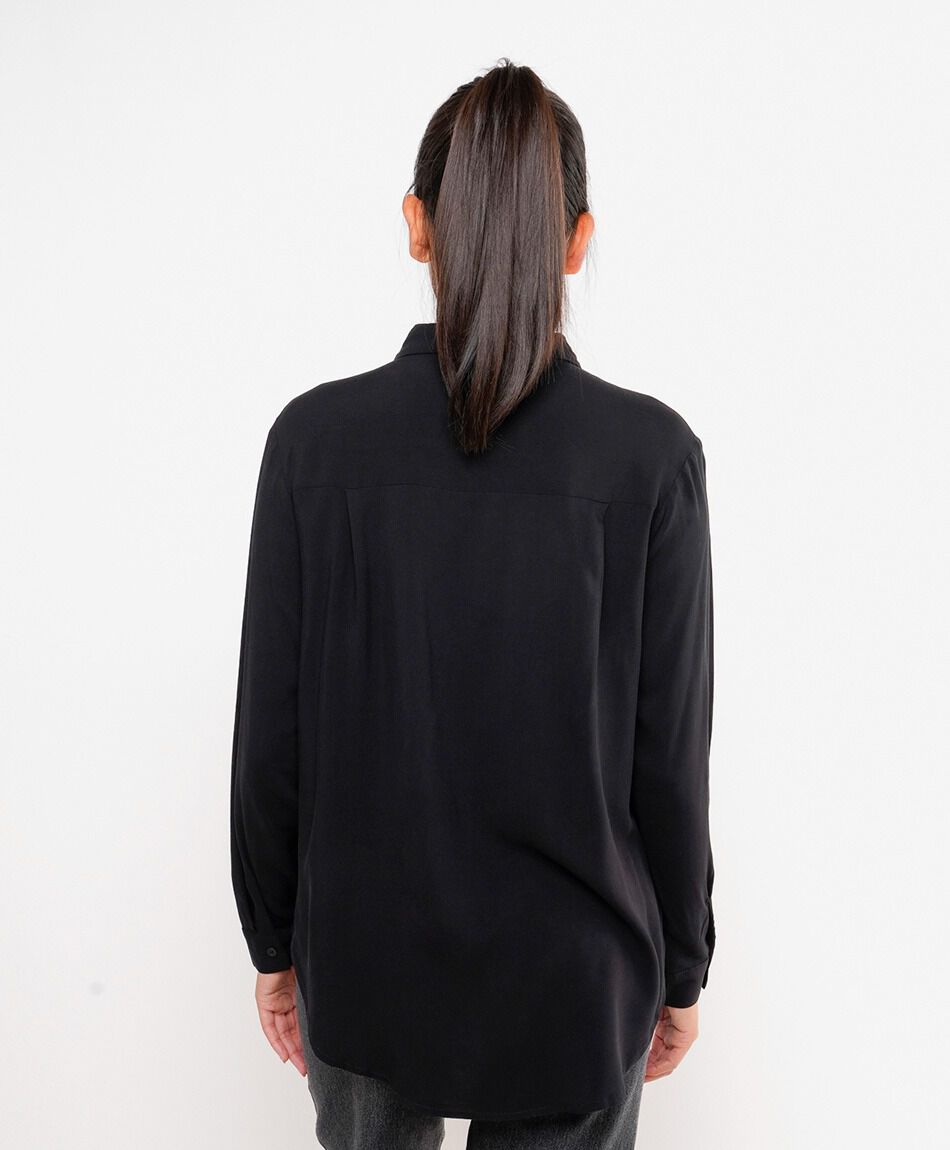 Blusa mujer camisera negra