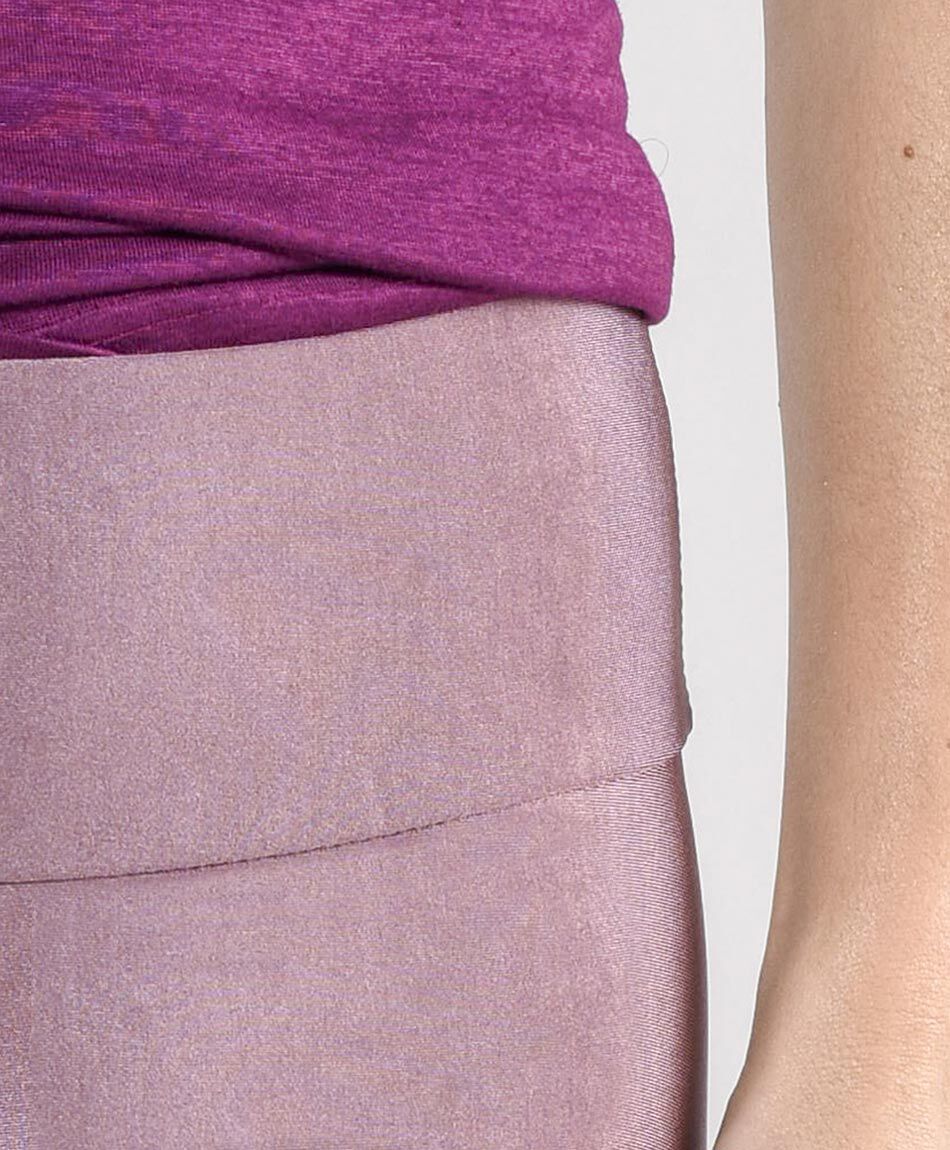 Calza mujer satinada tiro alto