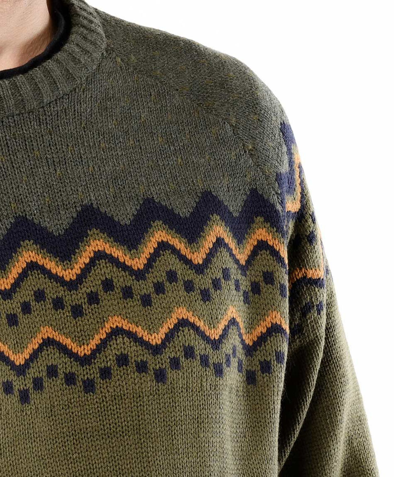 Sweater hombre jacquard líneas verde Sweater hombre jacquard líneas verde