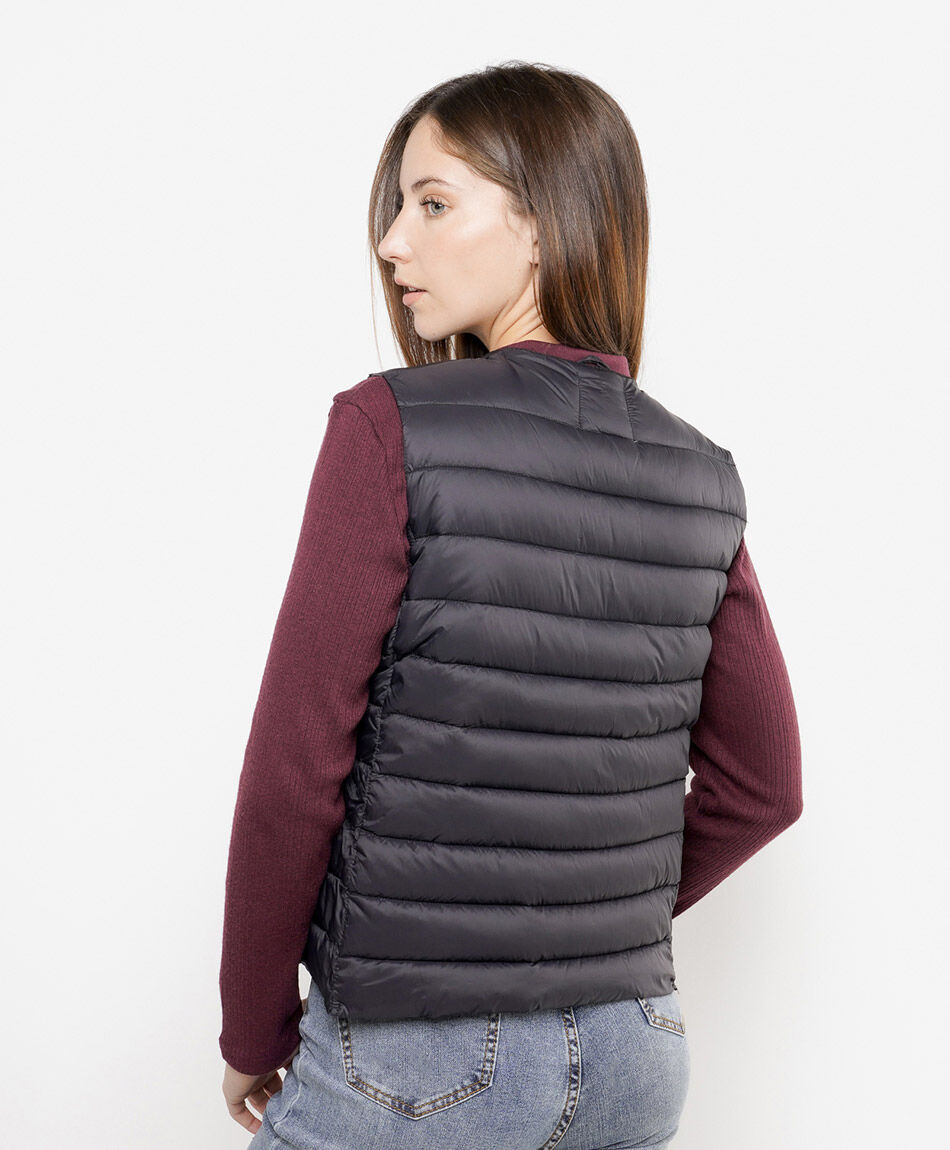 Parka mujer  puffa con botones