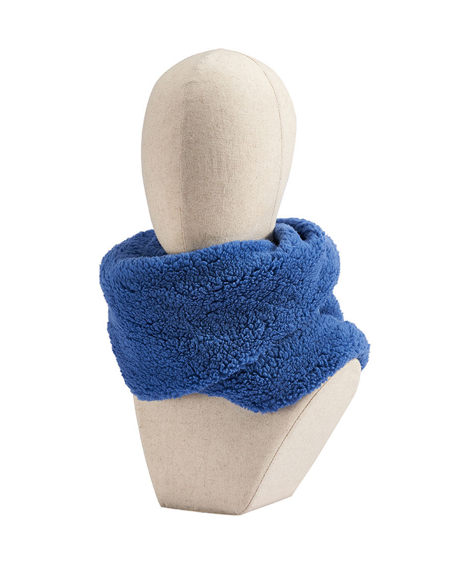 Cuello mujer borreguito azul