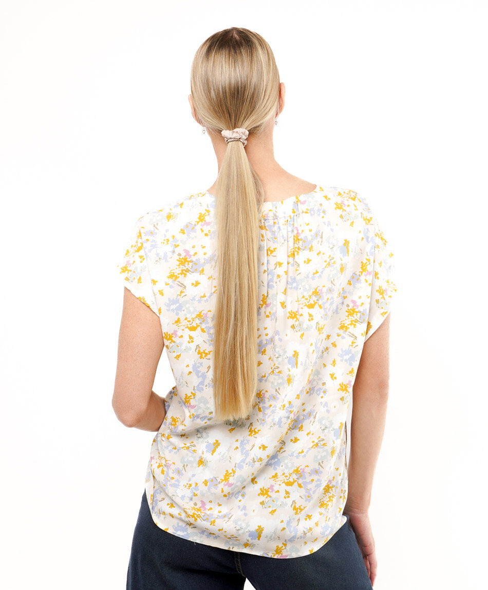 Blusa mujer floreada pastel