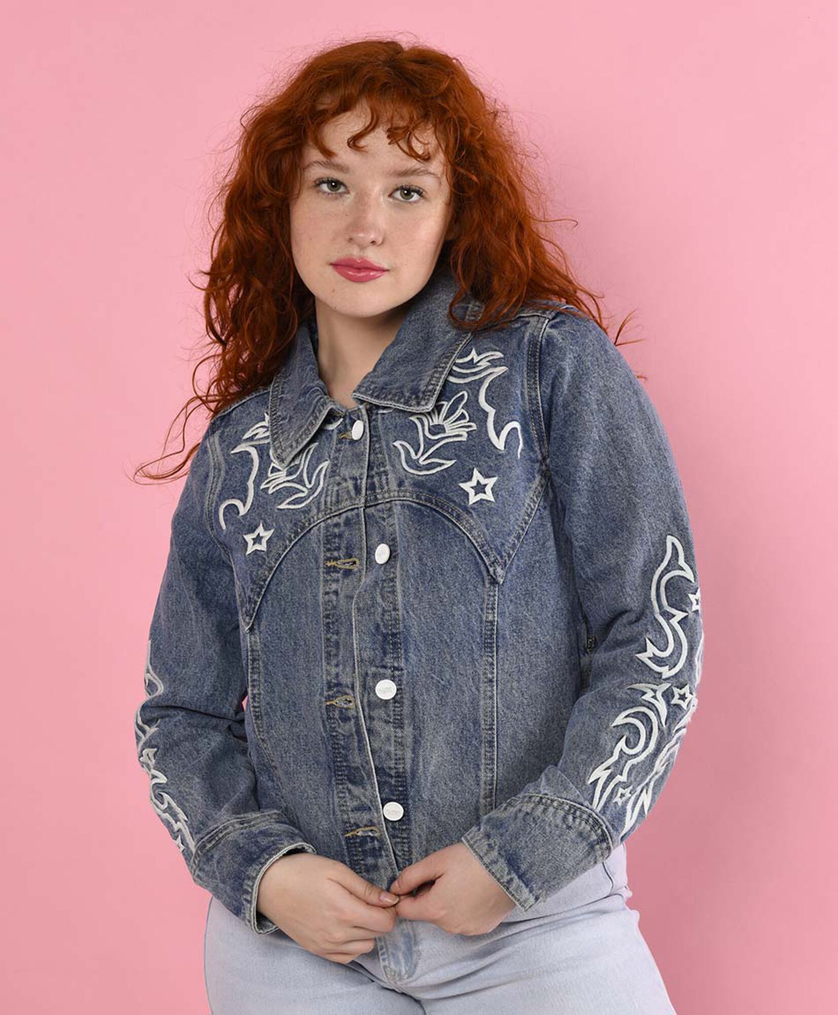 Chaqueta denim bordada Chaqueta denim bordada