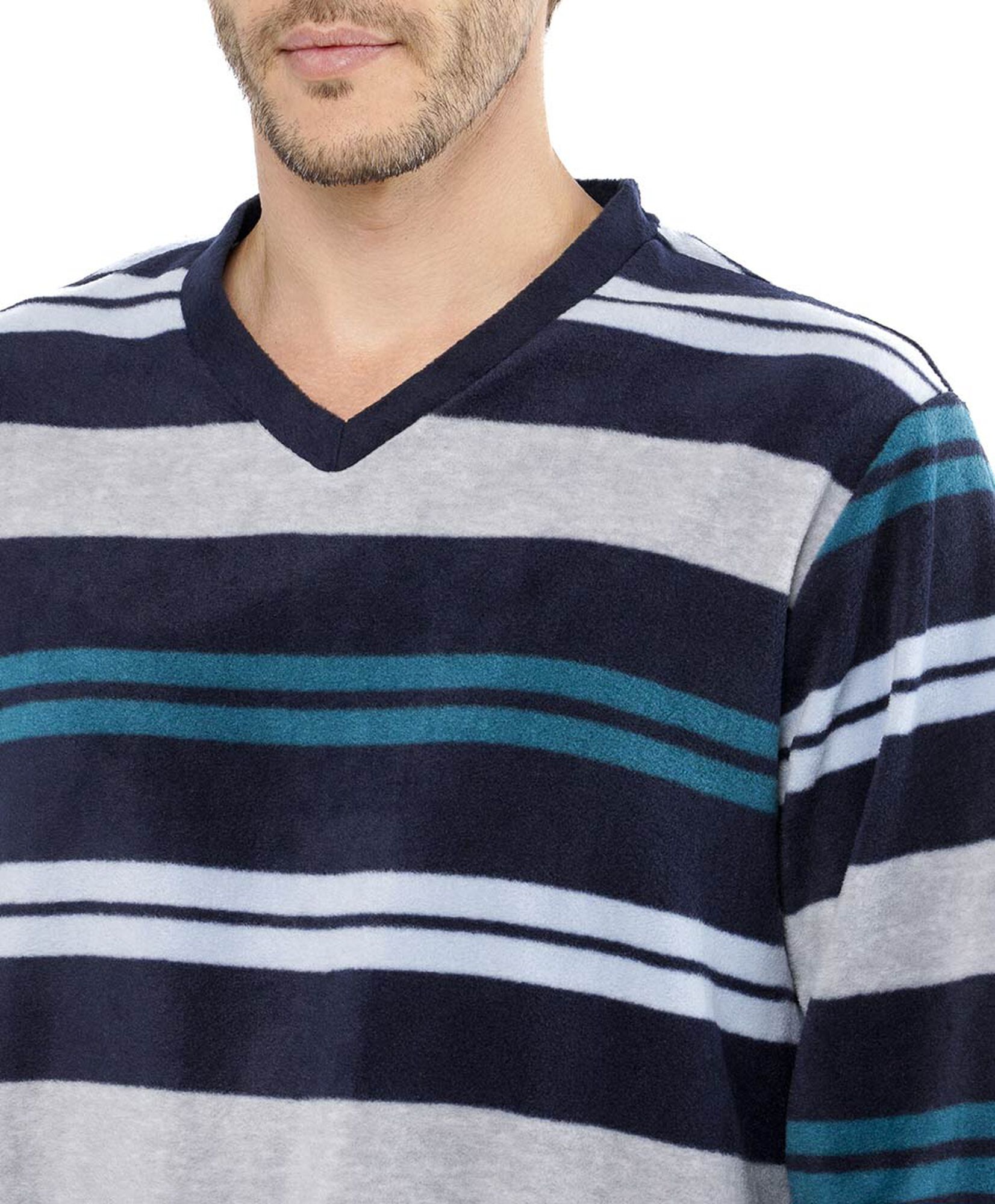 Pijama hombre polar rayas colores Pijama hombre polar rayas colores