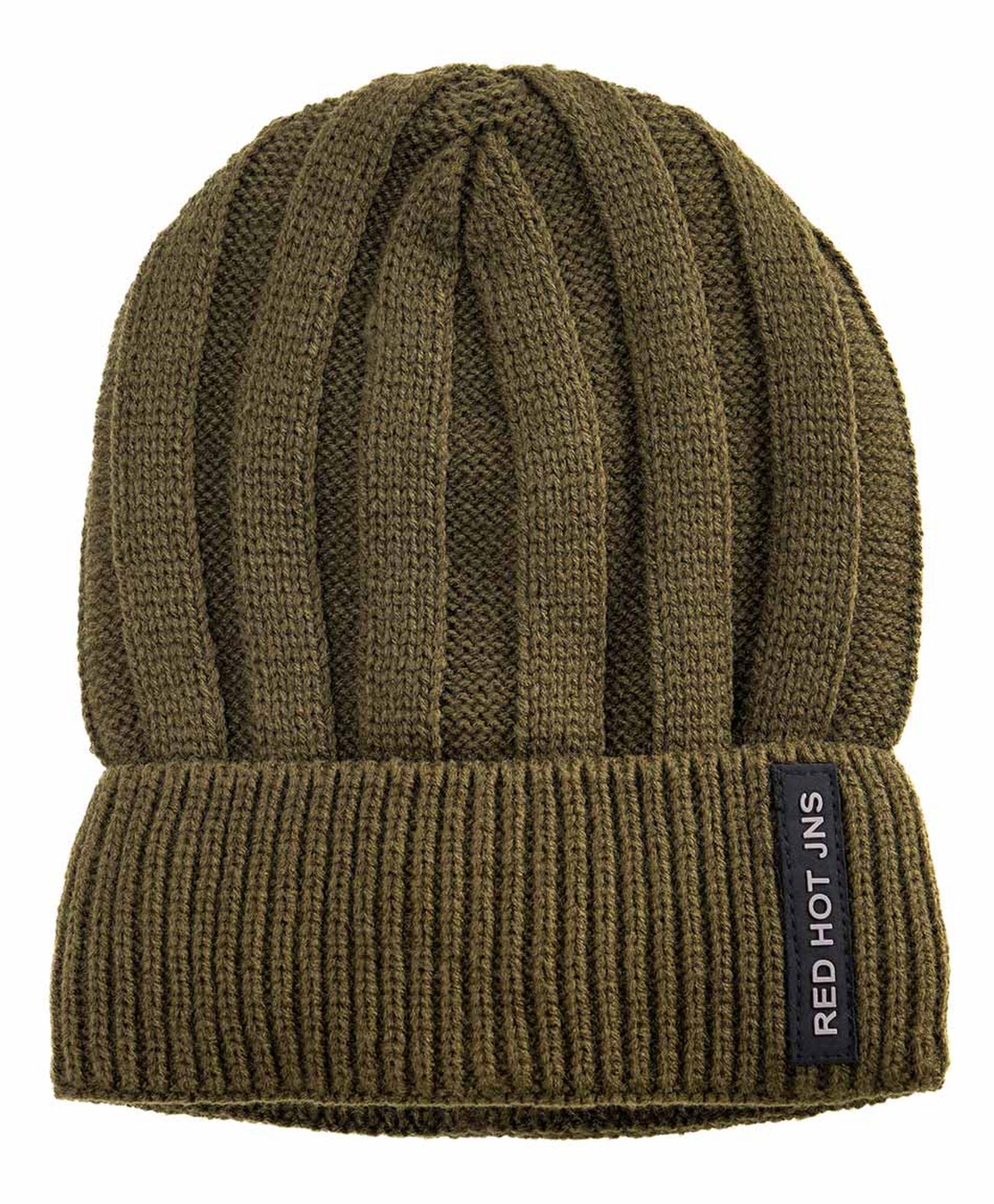 Gorro hombre tejido forrado verde líneas Gorro hombre tejido forrado verde líneas