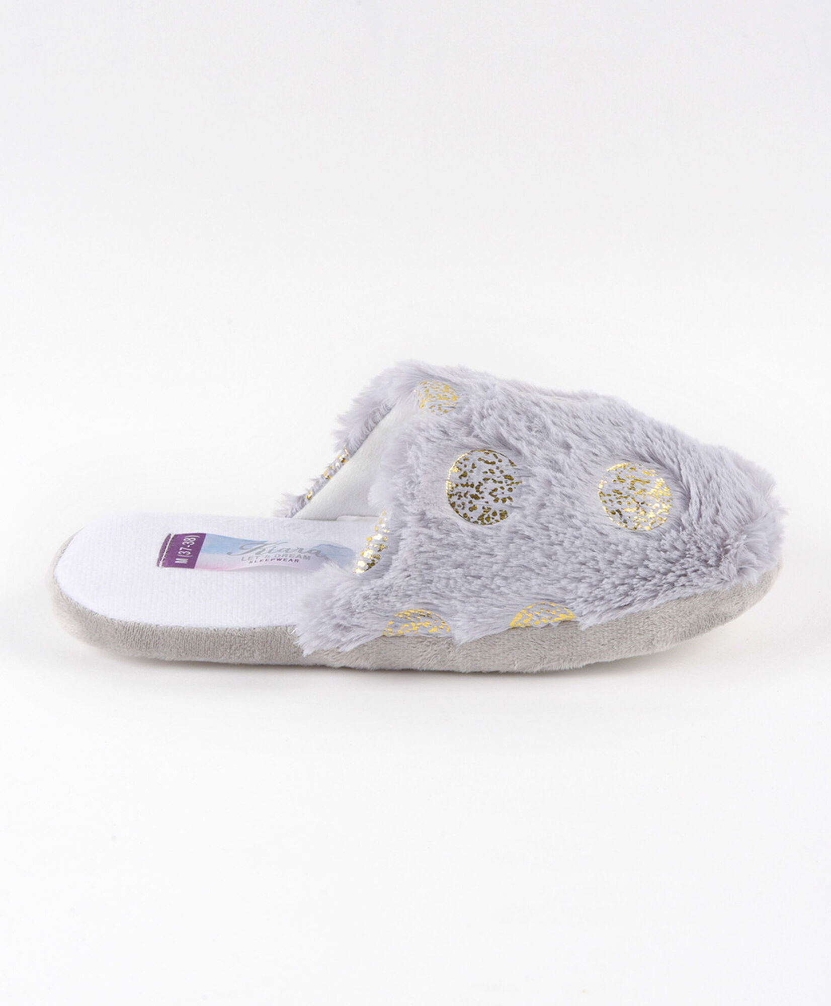 Pantufla mujer círculos dorados Pantufla mujer círculos dorados