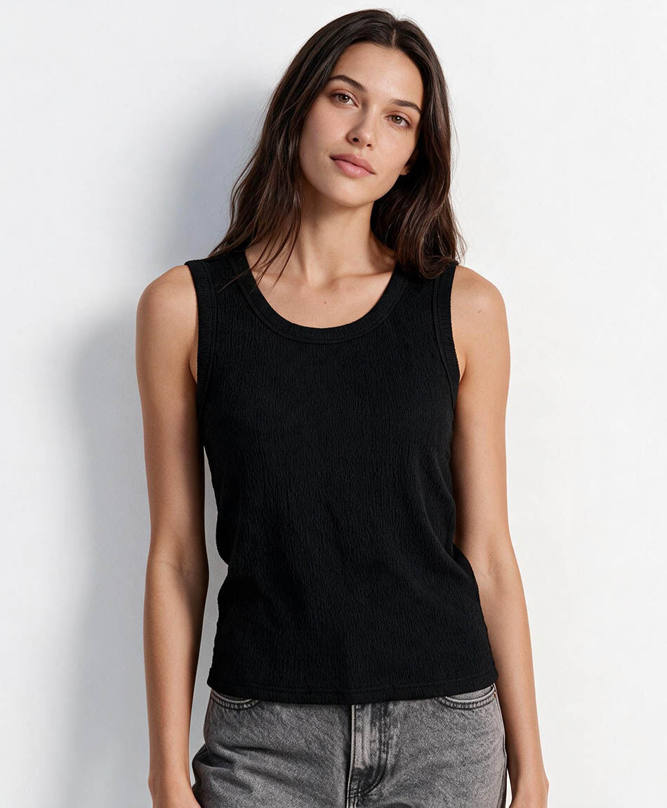 Polera mujer sin mangas b&aacute;sica