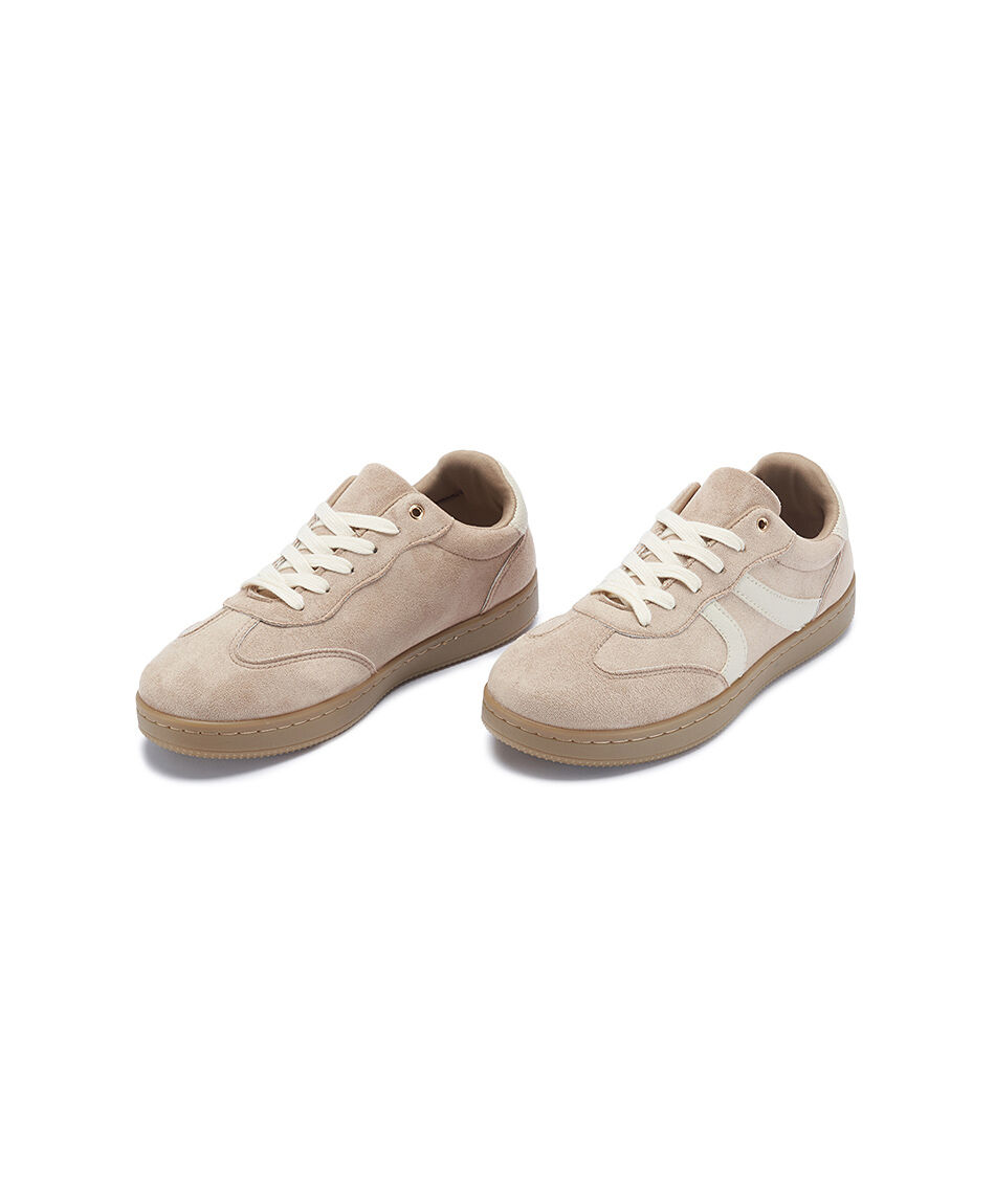 Zapatilla mujer vintaje beige