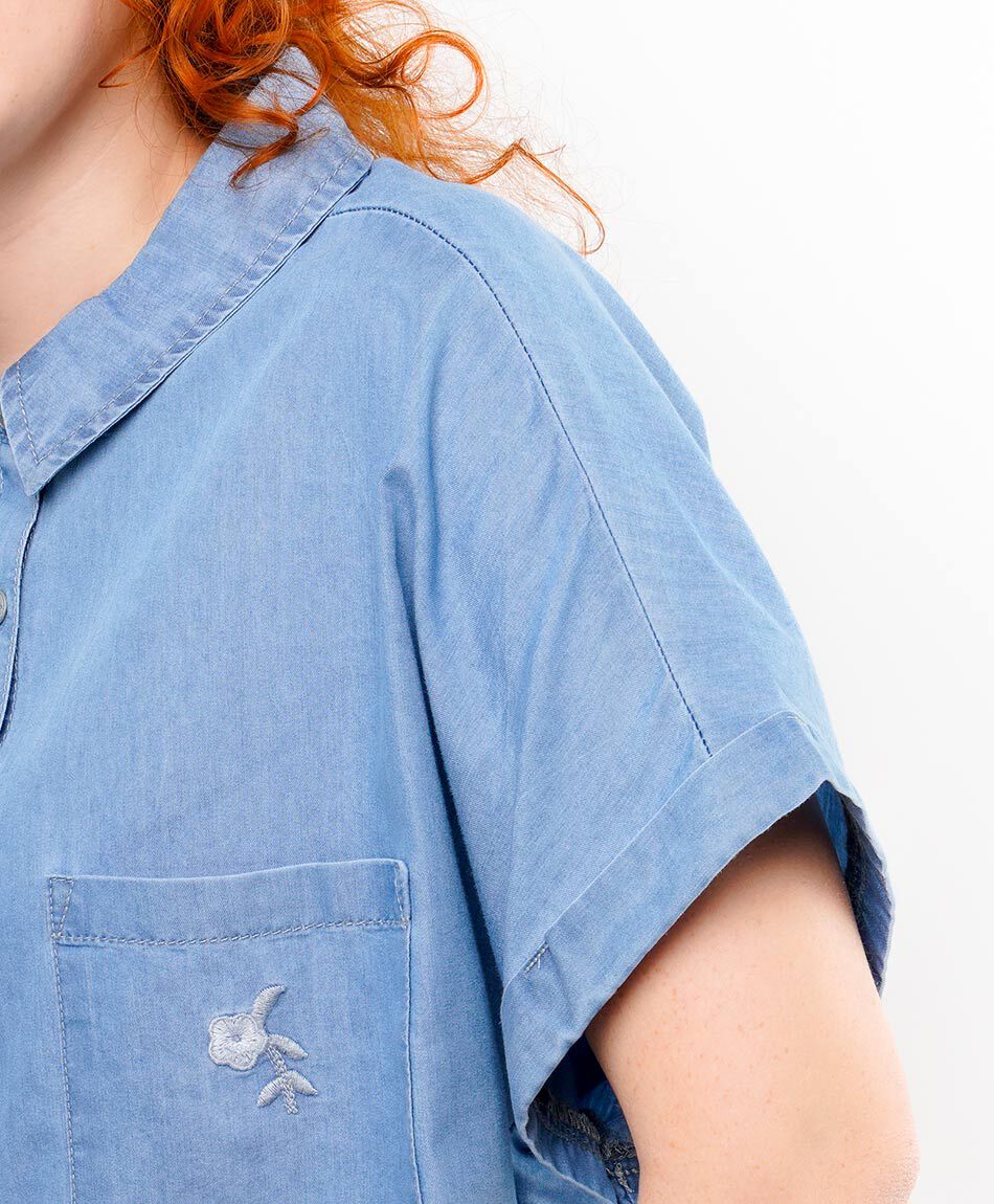 Blusa mujer camisera tencel